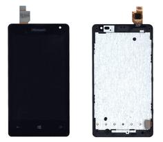 Матрица с тачскрином (модуль) для Microsoft Lumia 532 Dual Sim черный с рамкой